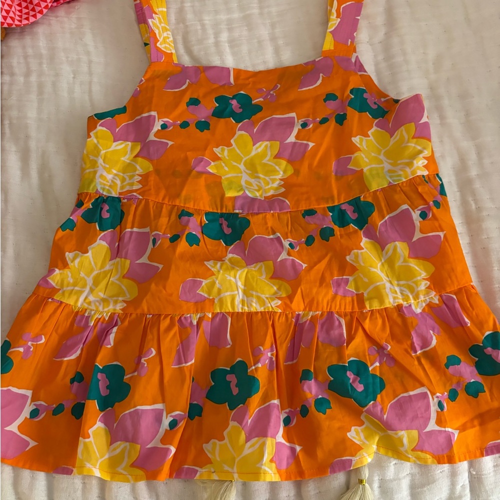 Floral Orange tank top